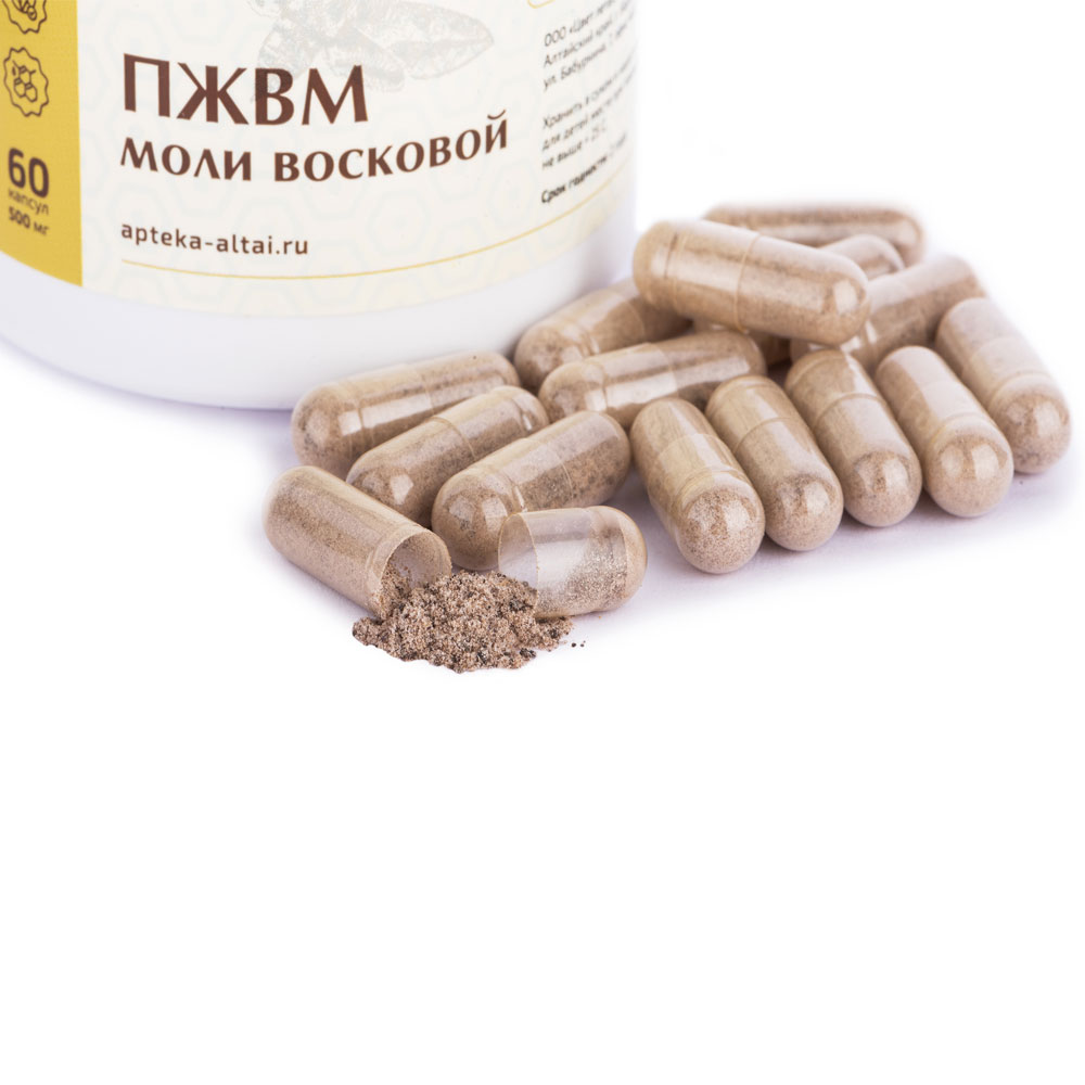 Огневка ПЖВМ (продукт жизнедеятельности восковой моли) - капсулы 60 шт. — изображение 3
