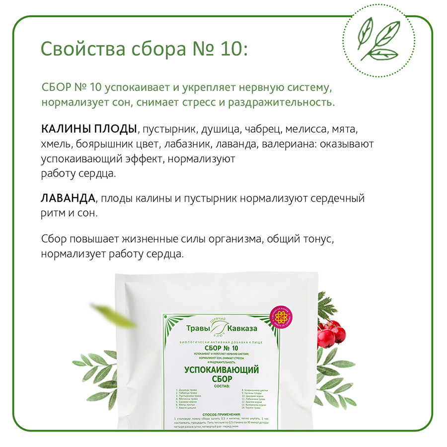 Сбор №10 Успокаивающий 200 гр. — изображение 4