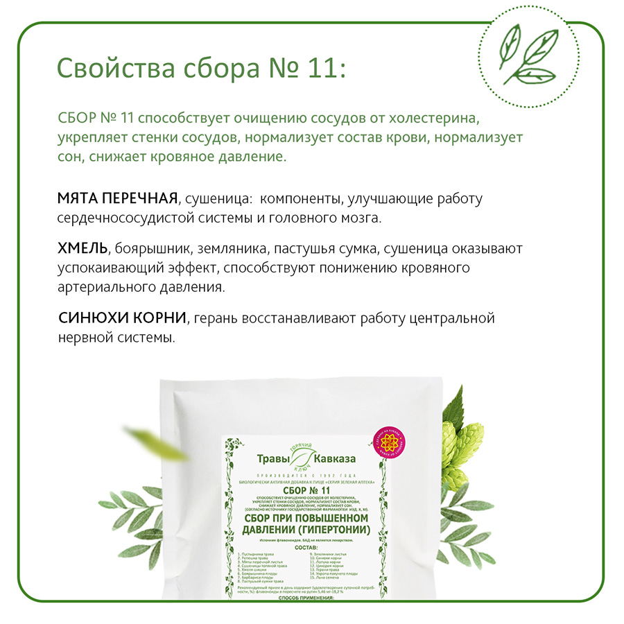 Сбор №11 При повышенном давлении (гипертонии) 200 гр. — изображение 4