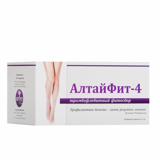 Фитосбор "Алтайфит №4" Тромбофлебитный, 20 фильтр-пакетов