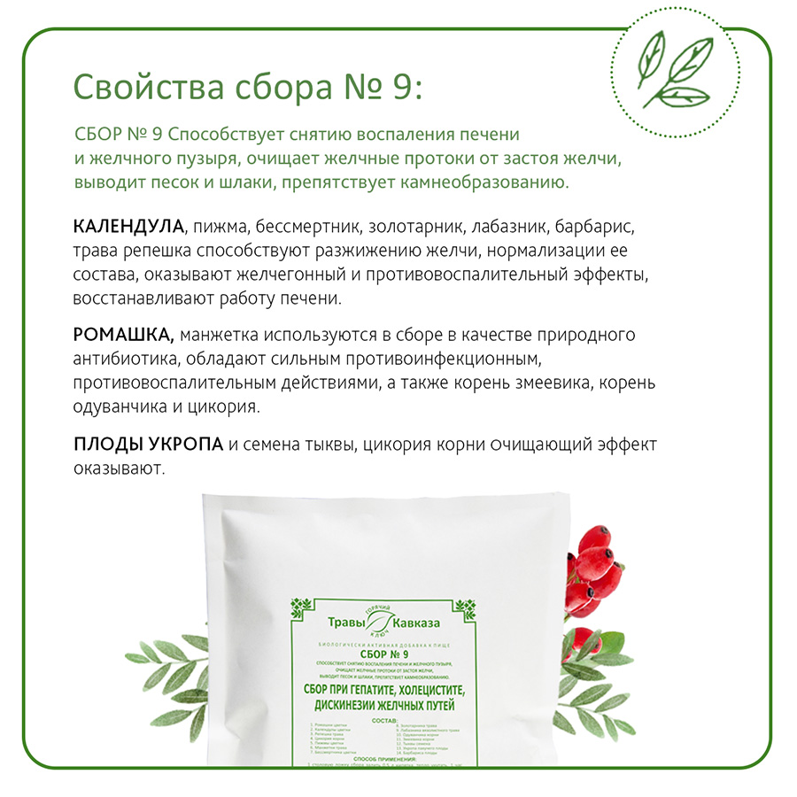 Сбор №9 При гепатите, холецистите 200г. — изображение 4