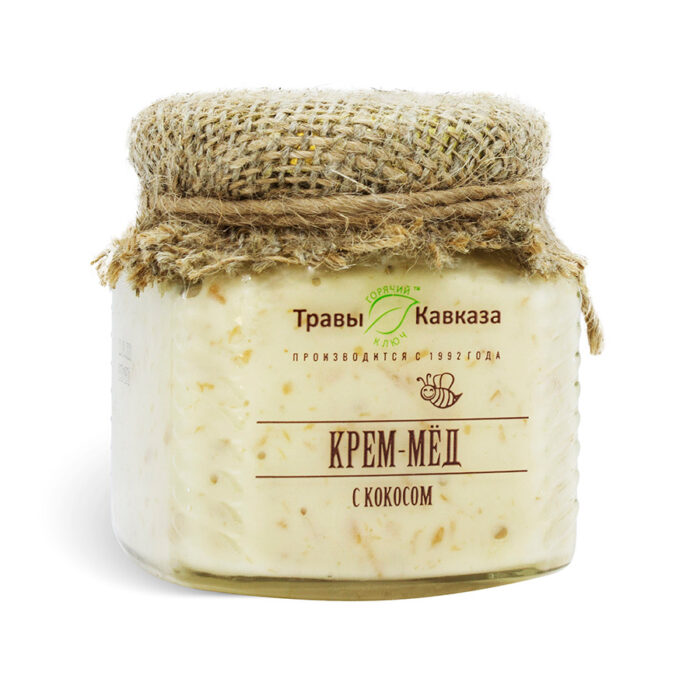 Крем-мед с кокосом 300 гр.