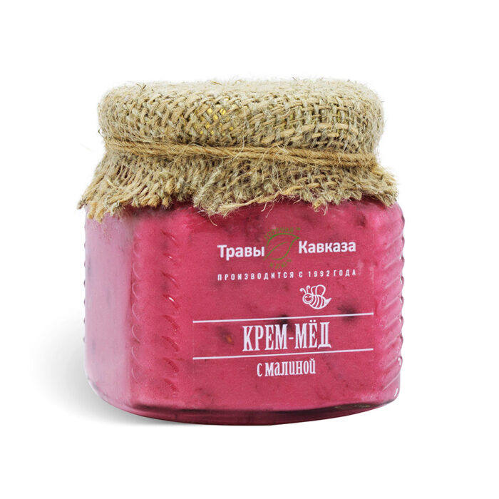 Крем-мед с малиной 300 гр.
