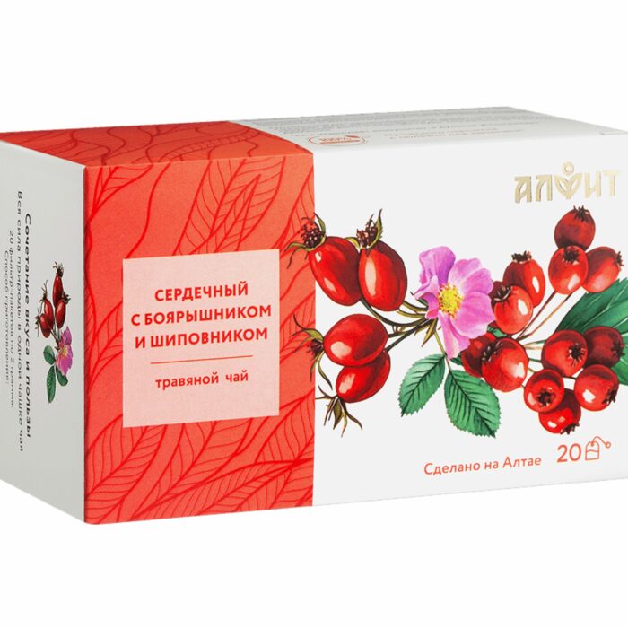 Травяной чай Сердечный с боярышником и шиповником, 20 ф/пак.