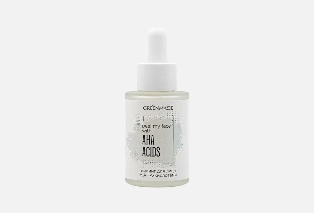 Пилинг для лица с AHA-кислотами Peel my face with AHA Acids, 30 мл. Greenmade — изображение 2
